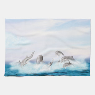 Linge De Cuisine Les dauphins qui sautent