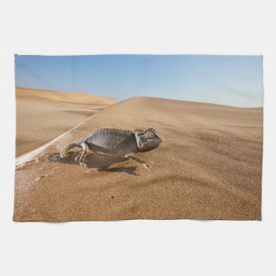 Linge De Cuisine Les déserts   Namaqua Chameleon dans le désert