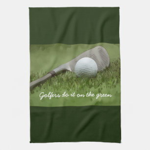 Linge De Cuisine Les golfeurs de golf de la balle et du coin de sab