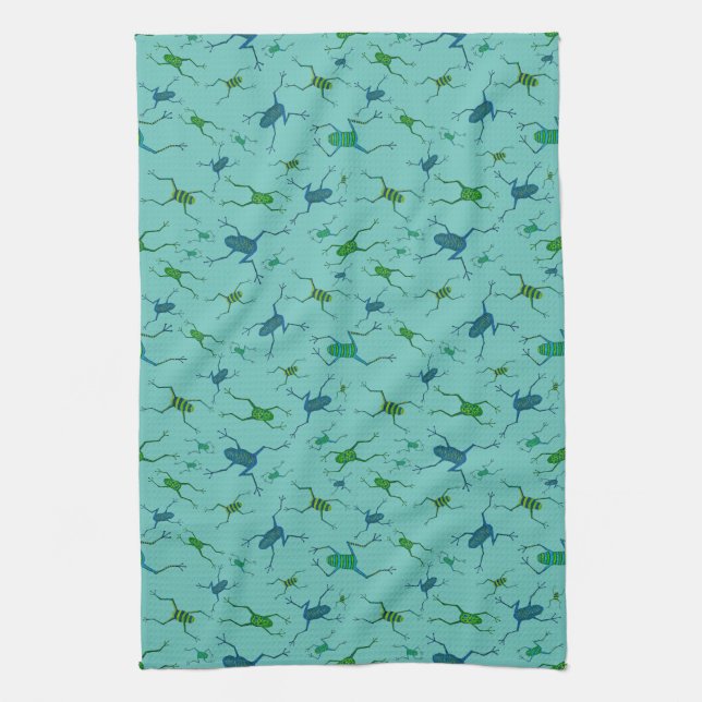 Linge De Cuisine Les grenouilles s'amusent (Vertical)
