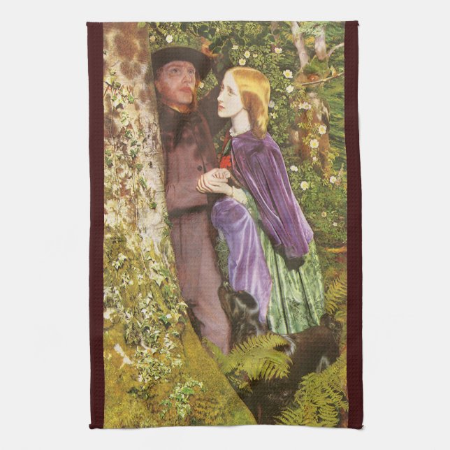 Linge De Cuisine Les Longs Fiançailles par Arthur Hughes, Art Vinta (Vertical)