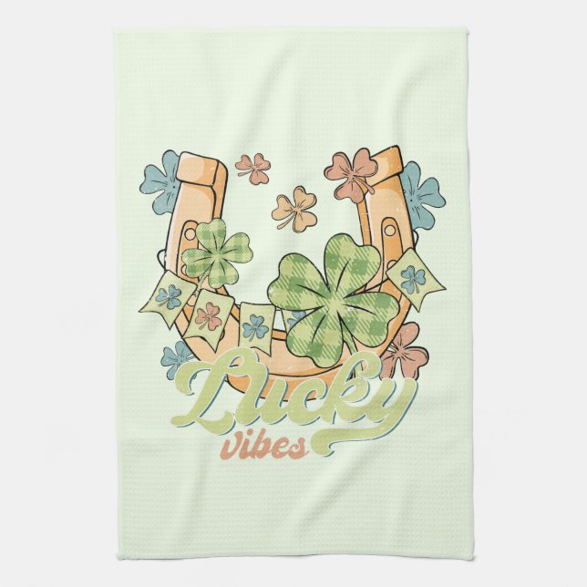 Linge De Cuisine Les Lucky Vibes de St. Patrick (Vertical)