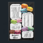 Linge De Cuisine Les Macarons convertissent la cuisine américaine e<br><div class="desc">Cette mignonne serviette de cuisine est pratique à avoir. Il présente des conversions utiles de la norme US à la mesure et de la conversions de Fahrenheit à Celsius avec des illustrations lumineuses et colorées de biscuits de macaron. Il est prêt à être personnalisé avec un nom ou un message...</div>