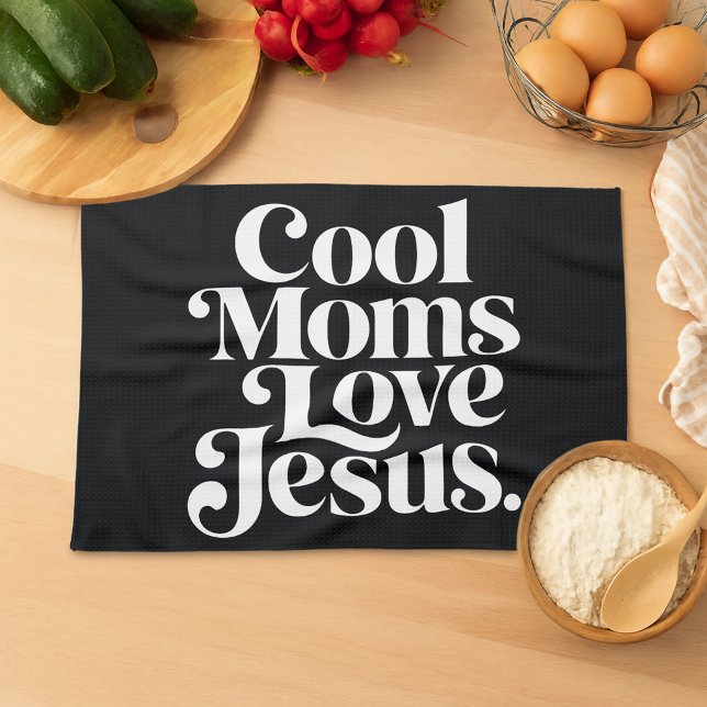 Linge De Cuisine Les mamans cool aiment Jésus (Créateur téléchargé)