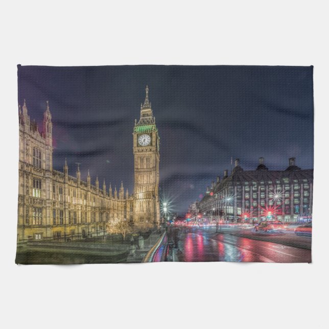 Linge De Cuisine Les monuments | Big Ben la nuit (Horizontal)
