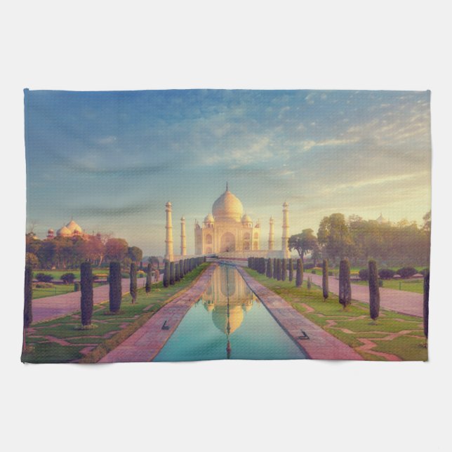 Linge De Cuisine Les monuments | Couleurs du Taj Mahal (Horizontal)