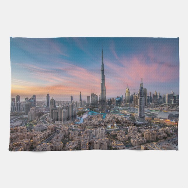 Linge De Cuisine Les monuments | Ville de Dubaï (Horizontal)