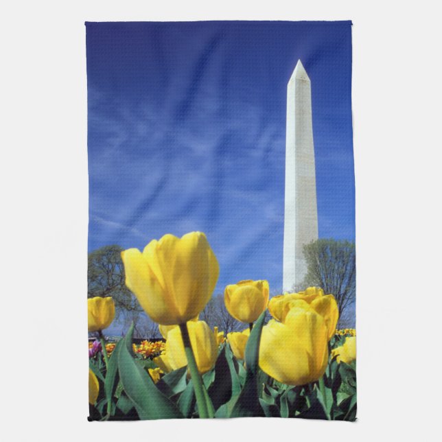Linge De Cuisine Les monuments | Washington Monument au printemps (Vertical)