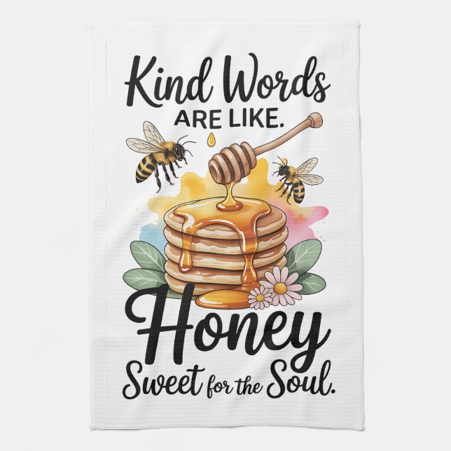 Linge De Cuisine Les mots gentils sont comme (Vertical)