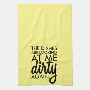Linge De Cuisine Les plats me regardent