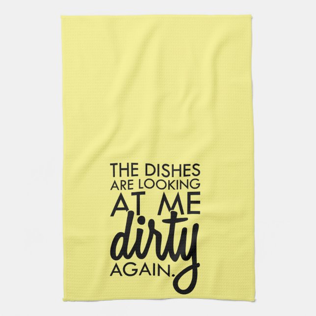 Linge De Cuisine Les plats me regardent (Vertical)