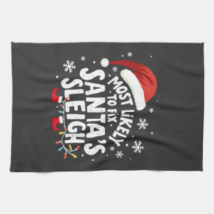 Linge De Cuisine Les plus susceptibles de réparer Père Noël Sleigh 