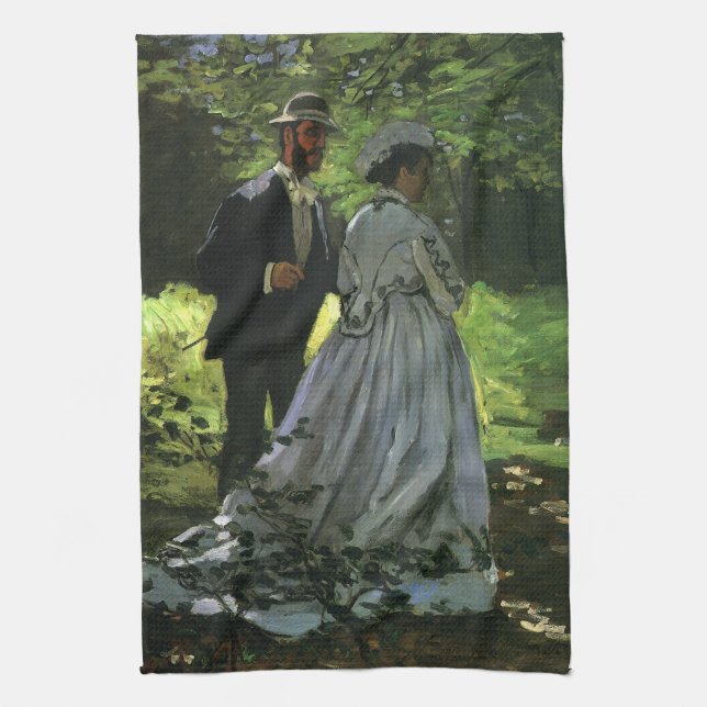 Linge De Cuisine Les Promeneurs, alias Les Flâneurs par Claude Mone (Vertical)