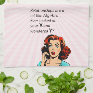 Linge De Cuisine Les relations sont comme Algebra Funny Quip
