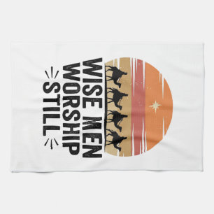 Linge De Cuisine Les Sages Hommes Toujours Adorent Vintage Noël T-S