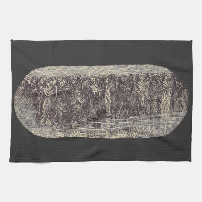 Linge De Cuisine Les sept anges avec sept trompettes  (Horizontal)
