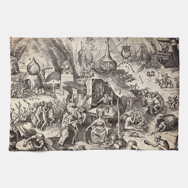 Linge De Cuisine Les sept péchés mortels - la cupidité (Horizontal)