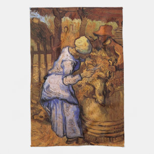 Linge De Cuisine Les Tondeurs de moutons (d'après Millet) de Vincen