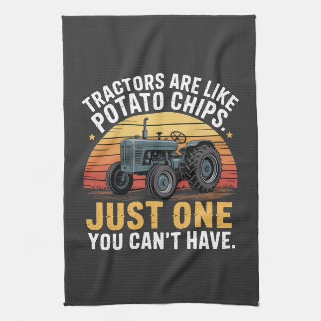 Linge De Cuisine Les tracteurs sont comme des chips (Vertical)