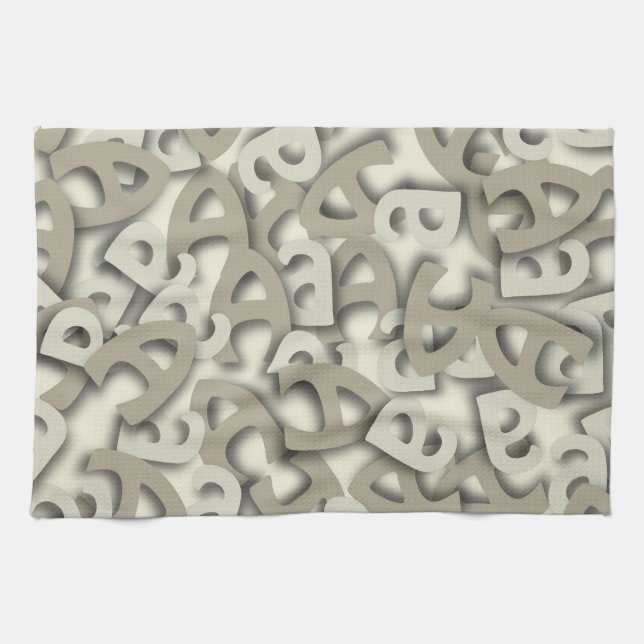 Linge De Cuisine Lettre A gris (Horizontal)