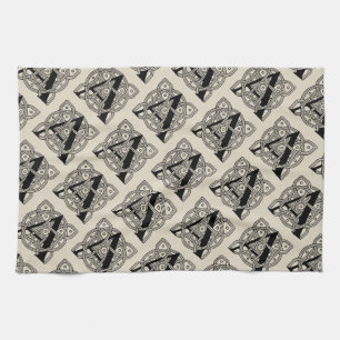 Linge De Cuisine Lettre A Vintage Monogramme De Noeud Celtique