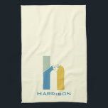 Linge De Cuisine Lettre Abstraite moderne H Monogramme initial<br><div class="desc">Serviette de thé avec un monogramme moderne abstrait.</div>