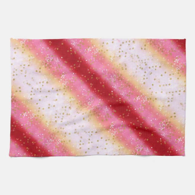 Linge De Cuisine Lever du soleil de Sakura rose tombant (Horizontal)