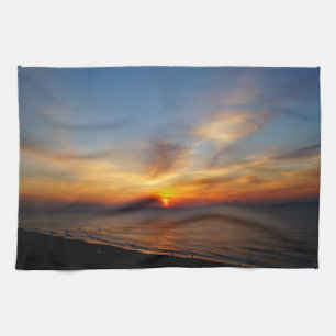 Linge De Cuisine Lever du soleil et mer