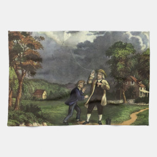 Linge De Cuisine L'expérience du cerf-volant de Benjamin Franklin a