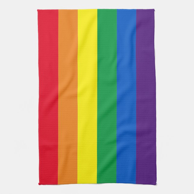 Linge De Cuisine LGBT Rainbow rayures couleurs drapeau gay pride mo (Vertical)