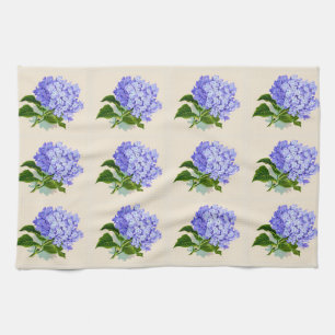 Linge De Cuisine L'hortensia pourpre fleurit le motif vintage