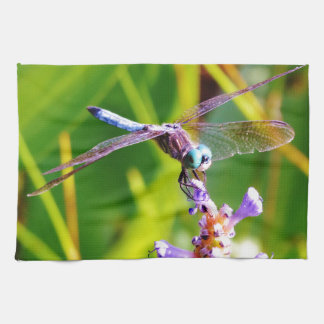 Linge De Cuisine libellule turquoise et violette