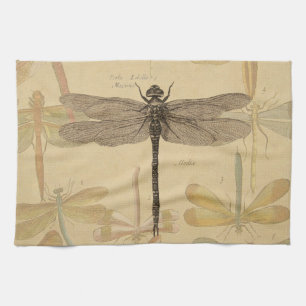 Linge De Cuisine Libellule Vintage Antique Classique Nature