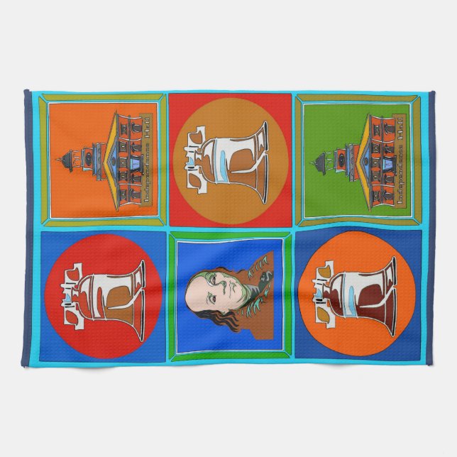 Linge De Cuisine Liberty Bell et Franklin, Philadelphie (Horizontal)