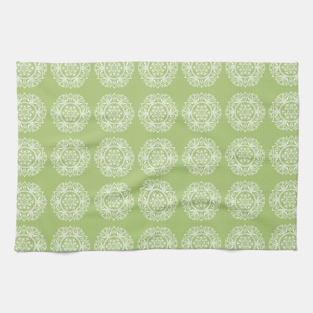 Linge De Cuisine Lichen Mandala (Horizontal)