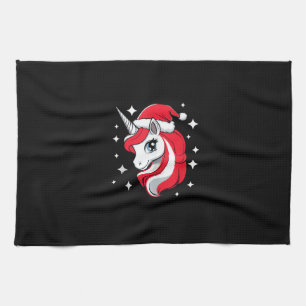 Linge De Cuisine Licorne de Noël pour filles chapeau rouge de Père