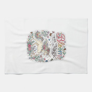 Linge De Cuisine Licorne Fleurir avec la Typographie Vectorielle Pr