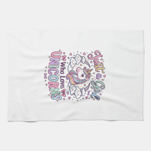 Linge De Cuisine Licorne Juste une Fille Qui Aime les Licornes Fond