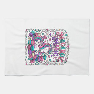 Linge De Cuisine Licorne Macaron Magie Coloré Marché Artwork