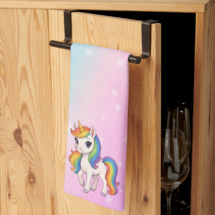 Linge De Cuisine Licorne magique colorée