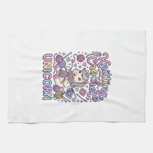 Linge De Cuisine Licorne Tricot Crochet Licorne Charmant Fond Blanc