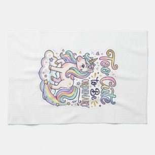 Linge De Cuisine Licorne Trop Mignonne pour être Ordinaire Vecteur 
