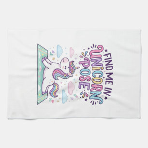 Linge De Cuisine Licorne Trouvez-moi en Licorne Pose Impression Prê