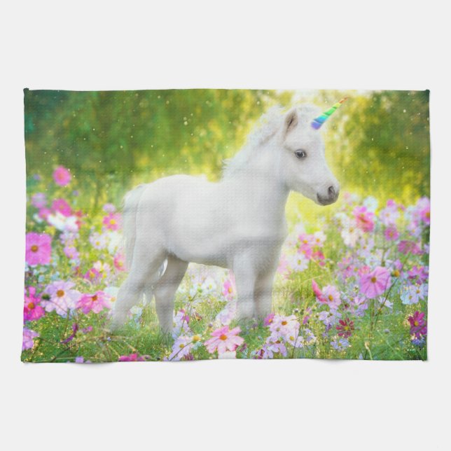 Linge De Cuisine Licorne White Pony (Horizontal)