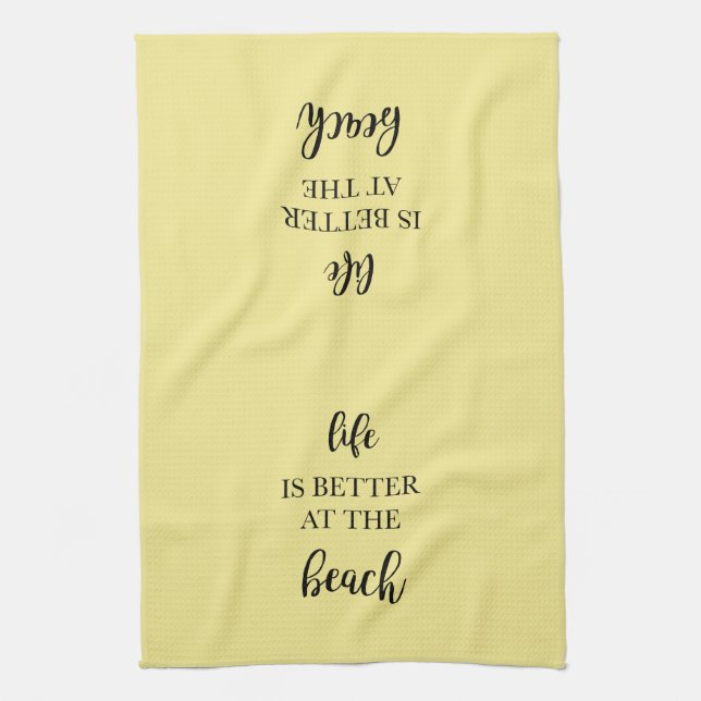 Linge De Cuisine Life is Better at the Beach Kitchen (Vertical)