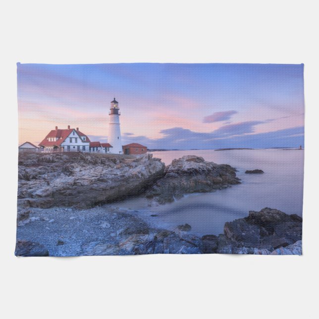 Linge De Cuisine Lighthouses | Cape Elizabeth, Maine (Horizontal)