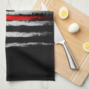 Linge De Cuisine Ligne rouge mince