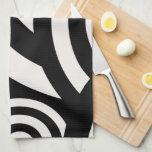 Linge De Cuisine Lignes Arches Abstraites Vintages rétro Noir Blanc<br><div class="desc">Arches Arc En Arc En Arc Abstrait - Design Rétro Géométrique Abstrait - Noir Et Crème Blanc</div>
