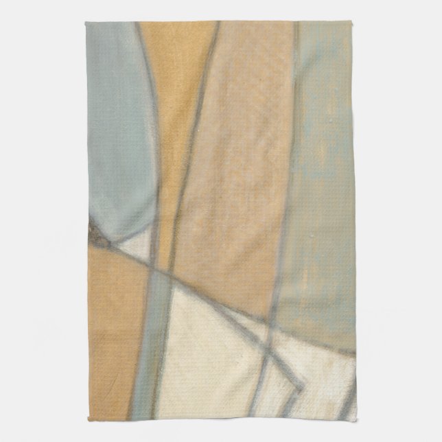 Linge De Cuisine Lignes courbées et tons de terre coupés (Vertical)