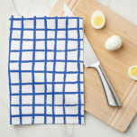 Linge De Cuisine Lignes Enky Chic Main Drake Grille Cool Bleu & Bla<br><div class="desc">Décorez votre cuisine avec cette serviette cool avec un motif fait main. Fabrique un grand ménage, anniversaire, jour de mère ou cadeau mariage! Vous pouvez le customiser, modifier les couleurs arrière - plans et ajouter du texte. Consultez ma boutique pour plus de couleurs et de motifs ou dites-moi si vous...</div>